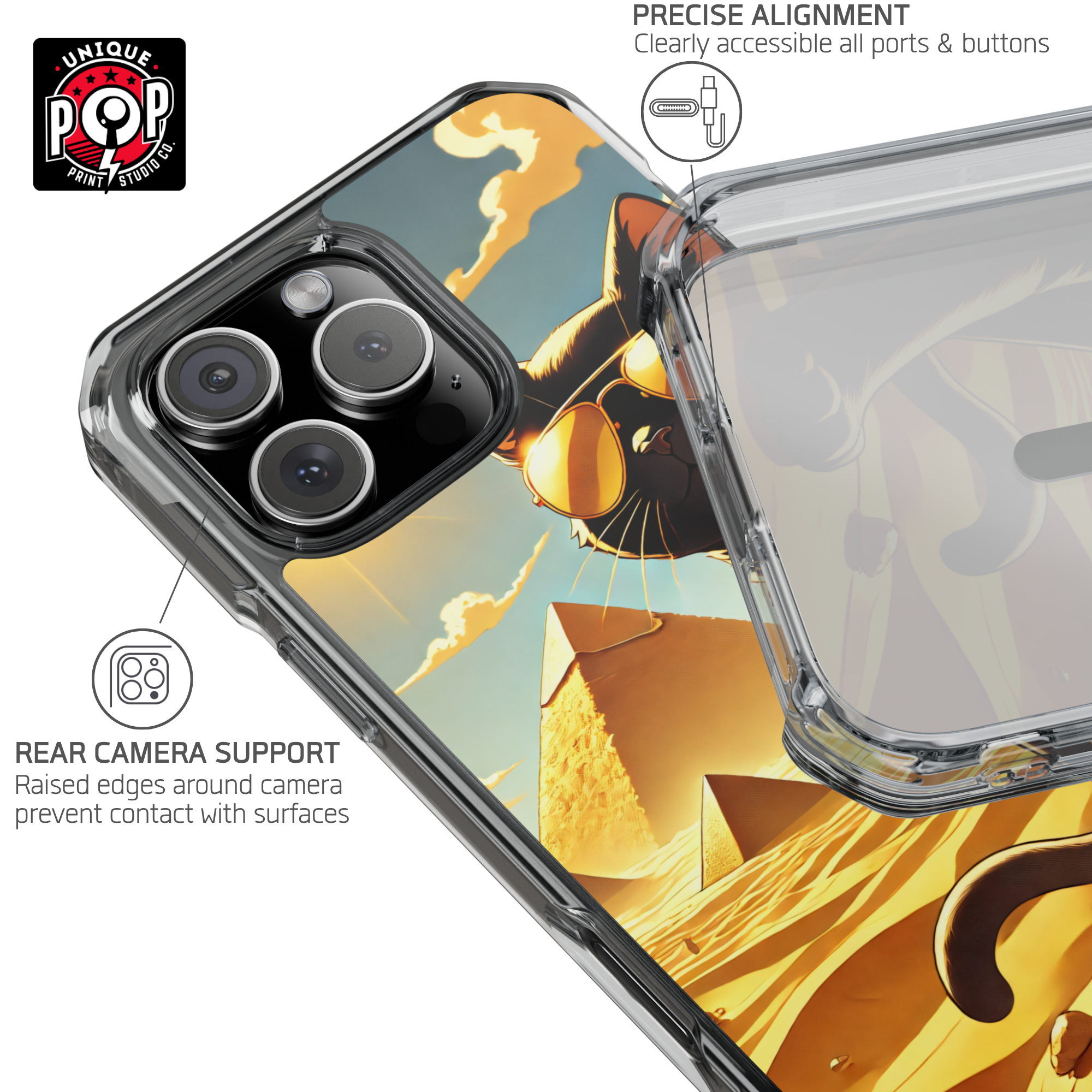 Kittyverse Adventures | "Desert" | MagSafe® clear case for iPhone®