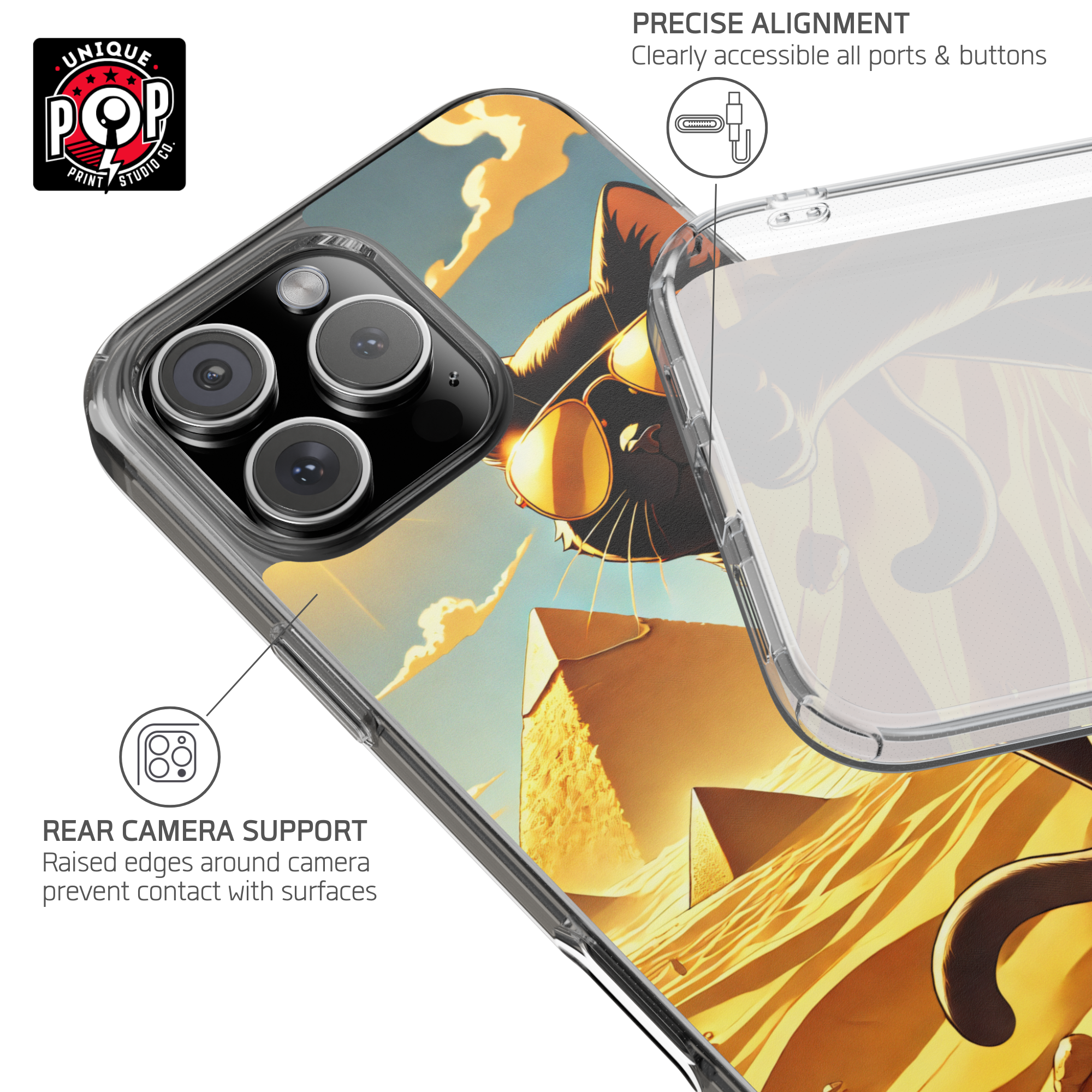 Kittyverse Adventures | "Desert" | Clear Case for iPhone®