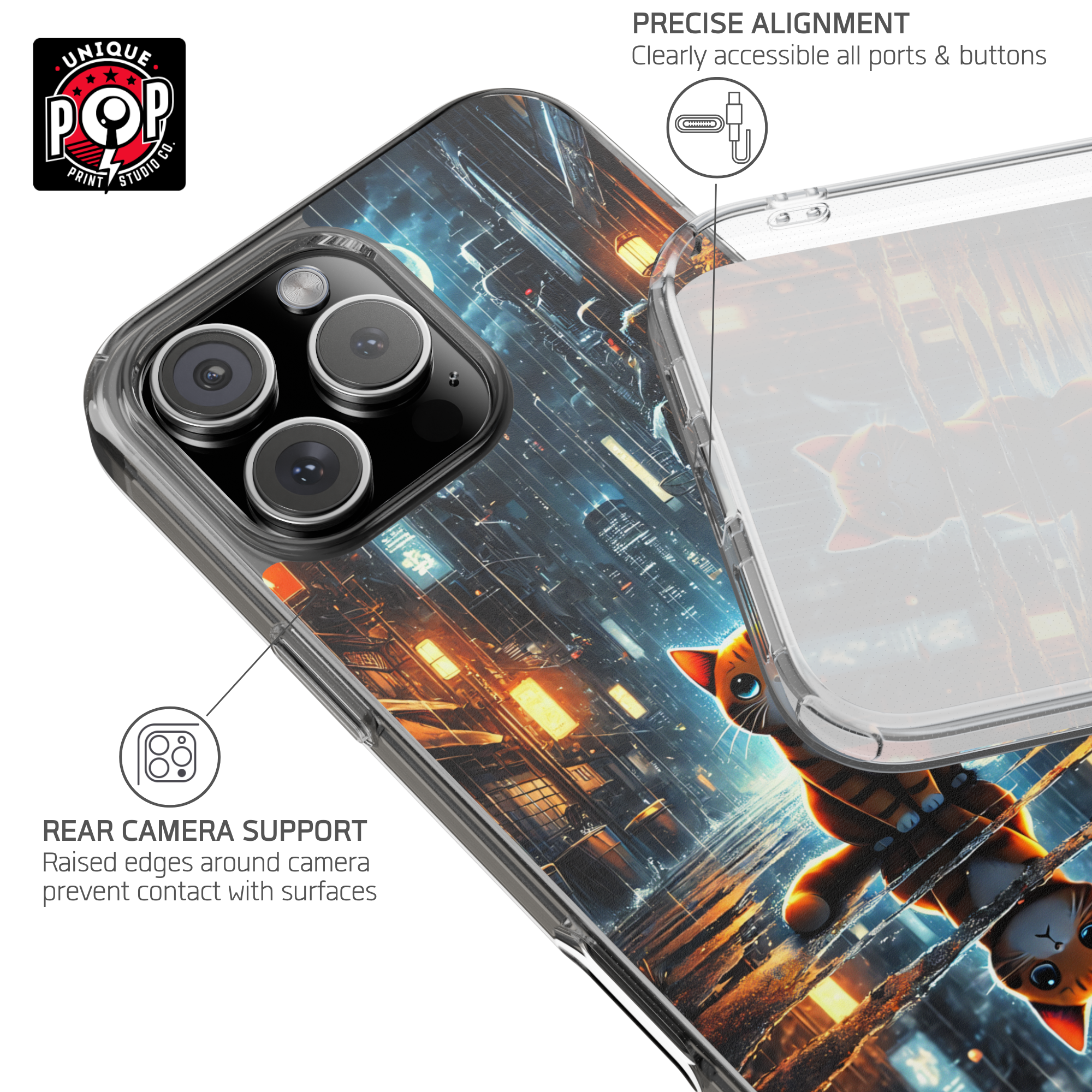 Kittyverse Adventures | "City" | Clear Case for iPhone®