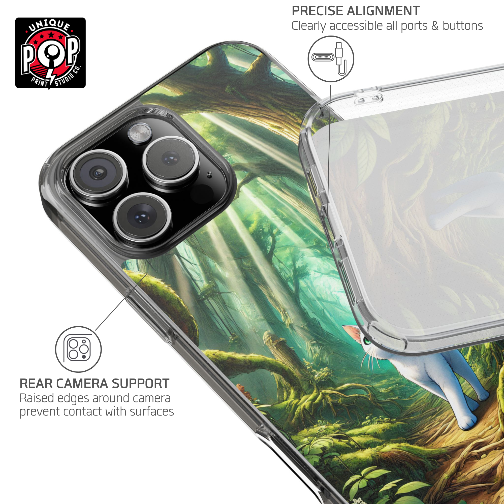 Kittyverse Adventures | "Forest" | Clear Case for iPhone®