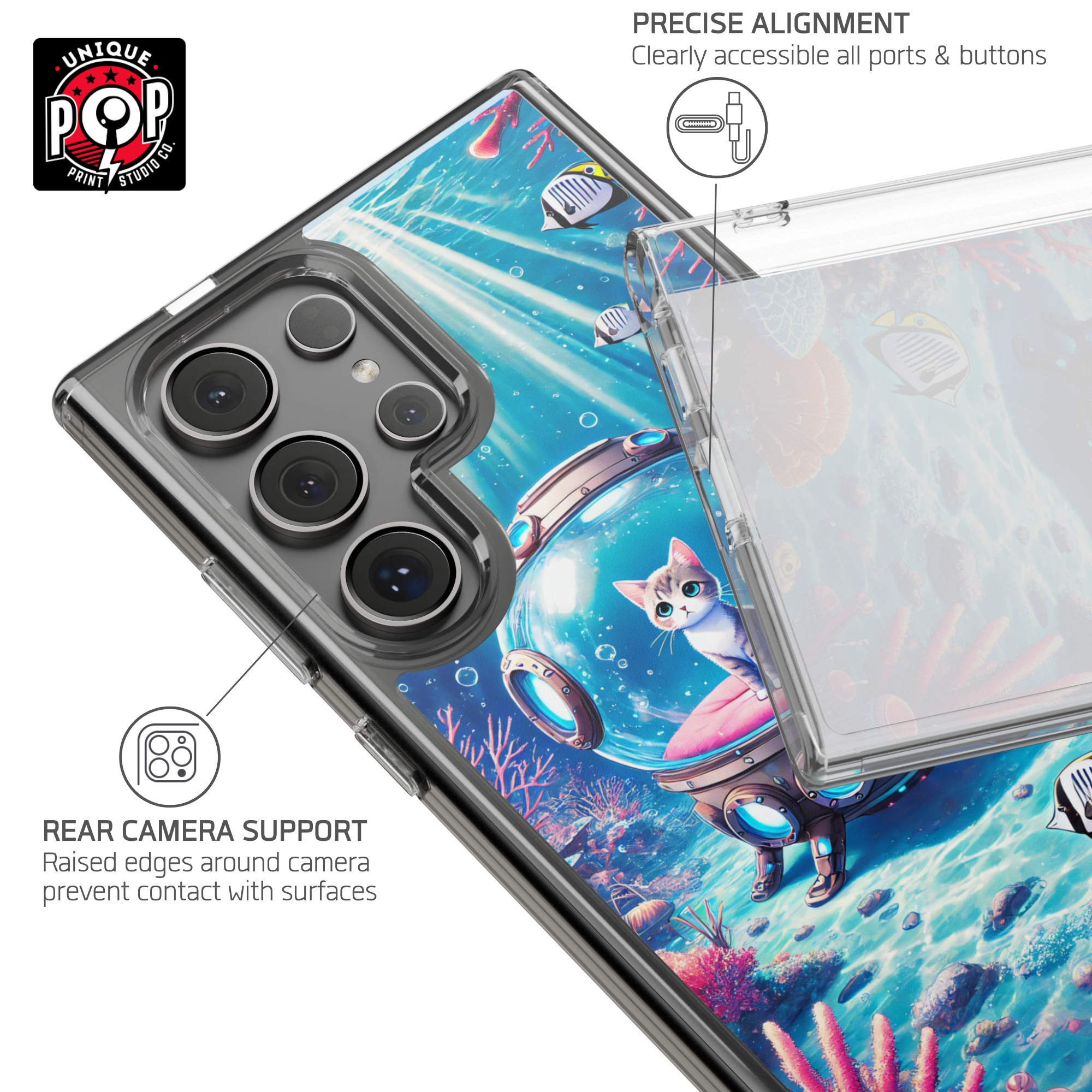 Kittyverse Adventures | "Ocean" | Clear Case for Samsung®