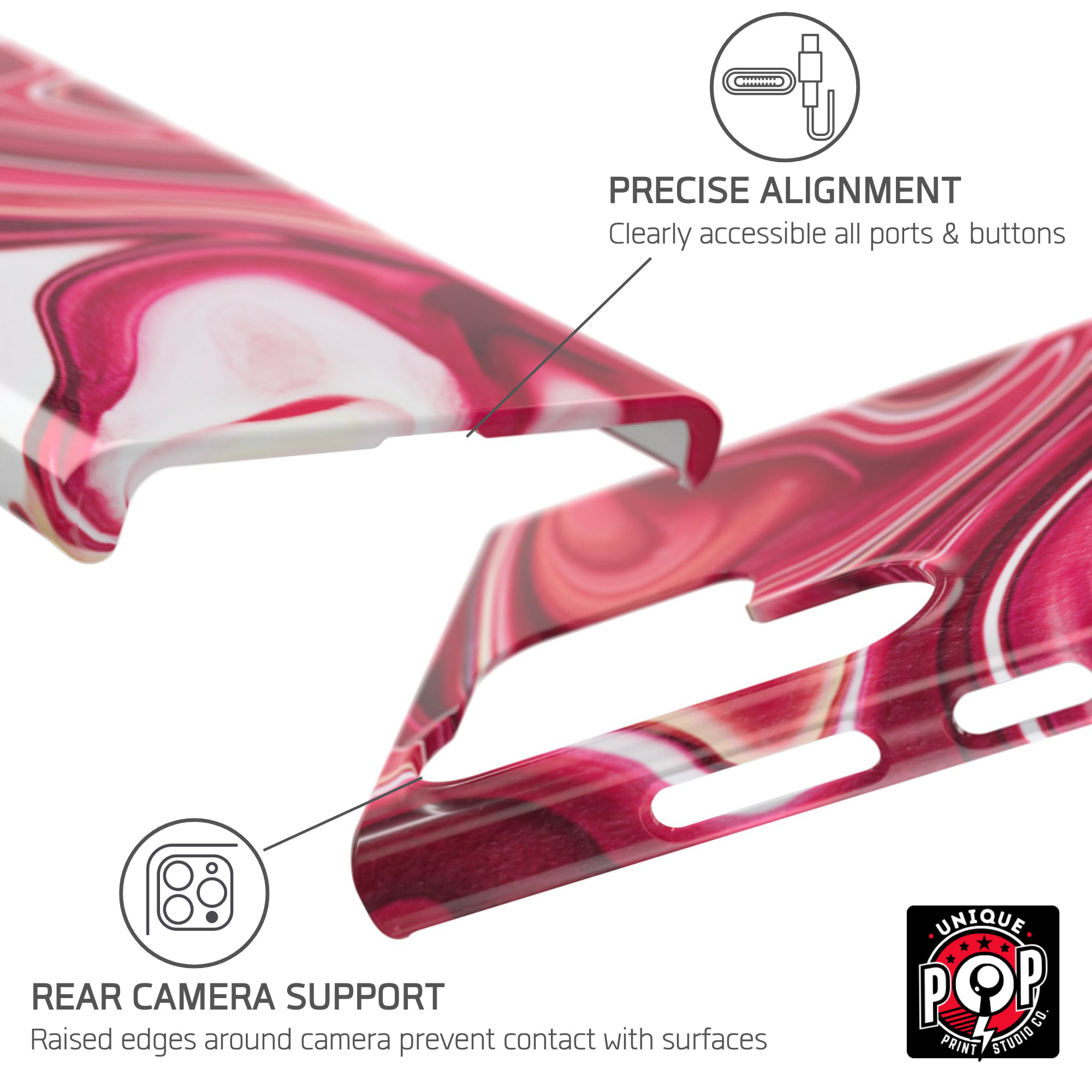 Galactic elegance | "Red Pink" | Ultra slim case for Samsung®