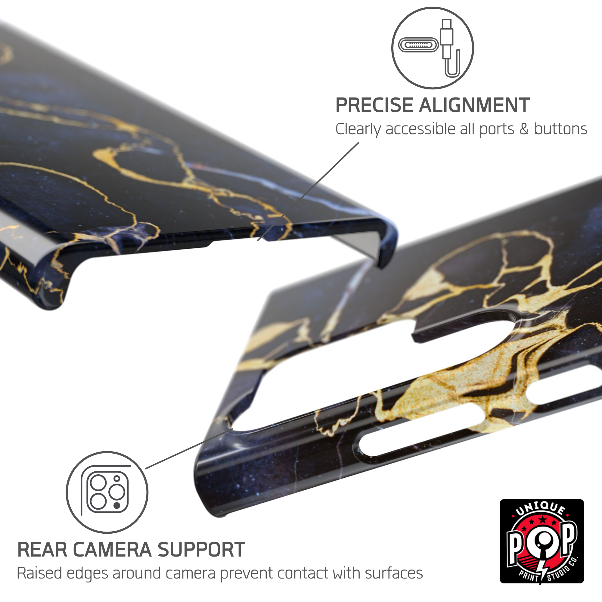 Galactic elegance | "Blue Gold" | Ultra slim case for Samsung®