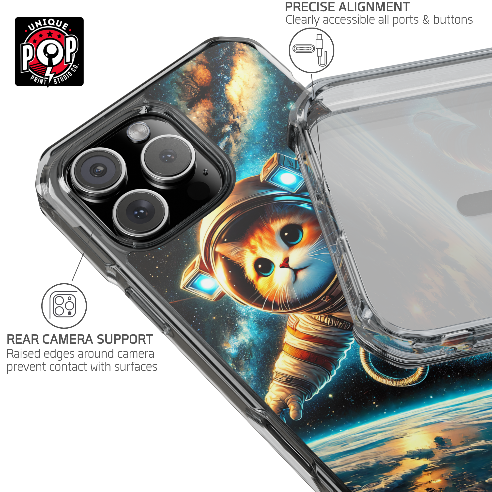 Kittyverse Adventures | "Space" | MagSafe® clear case for iPhone®