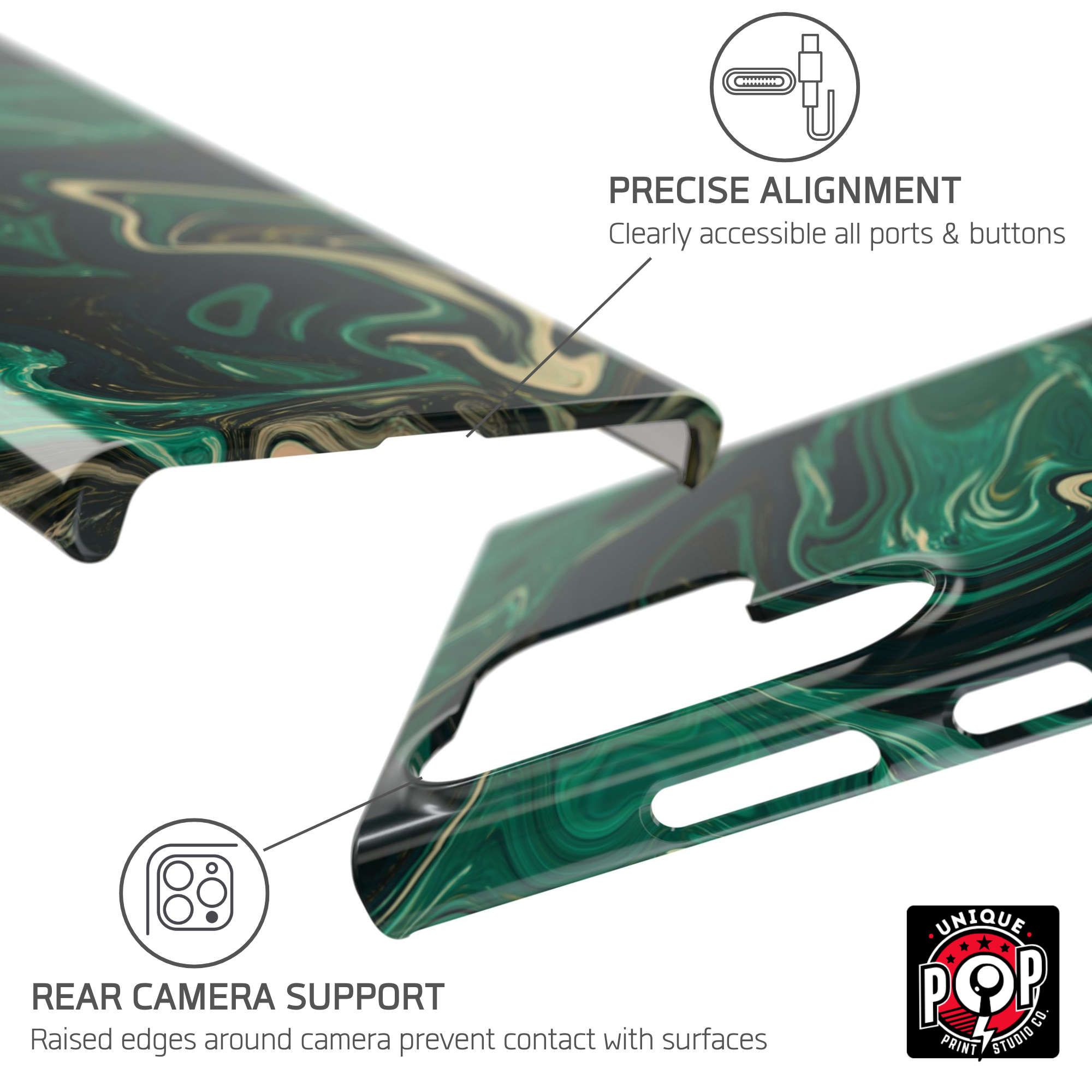 Galactic elegance | "Dark Green" | Ultra slim case for Samsung®