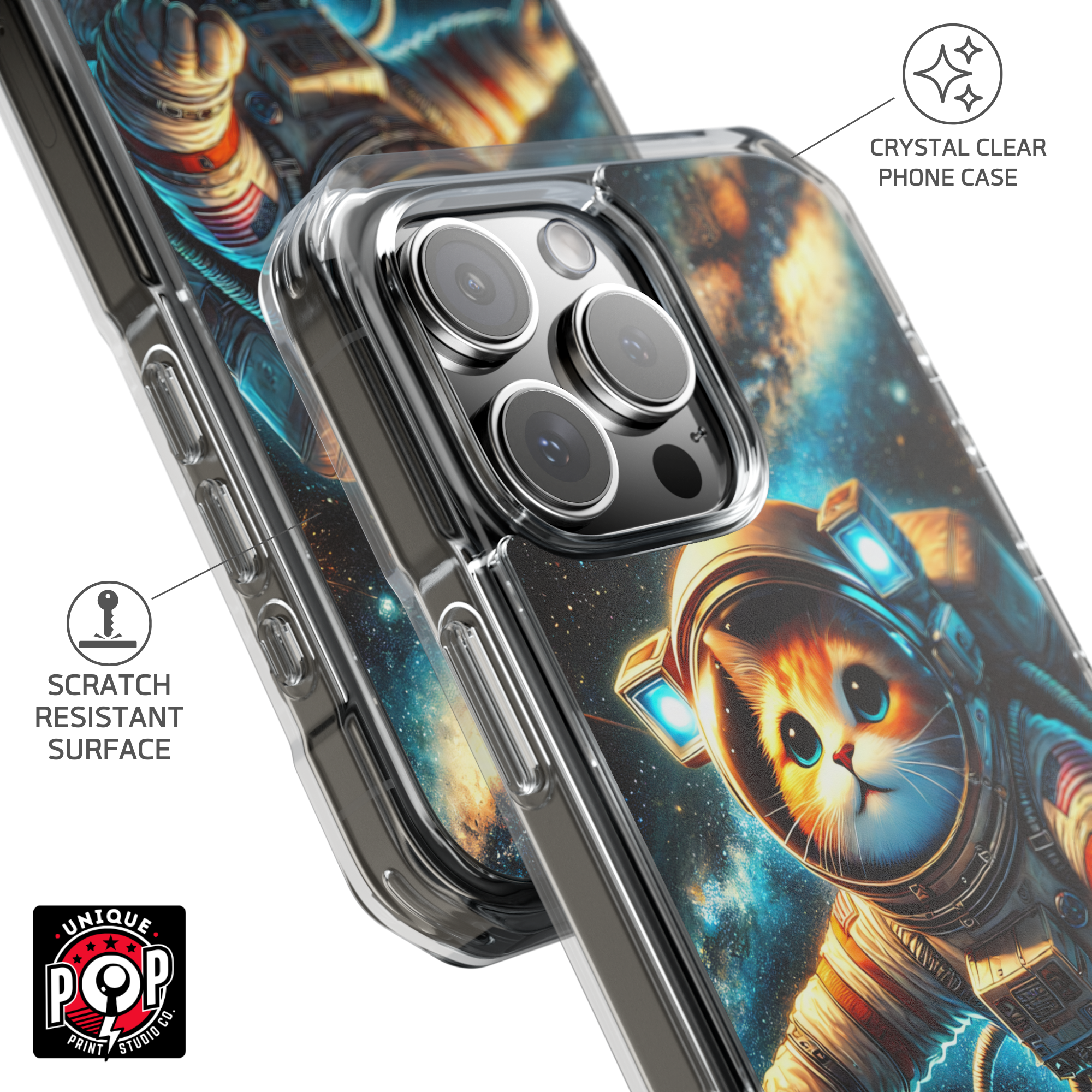 Kittyverse Adventures | "Space" | MagSafe® clear case for iPhone®