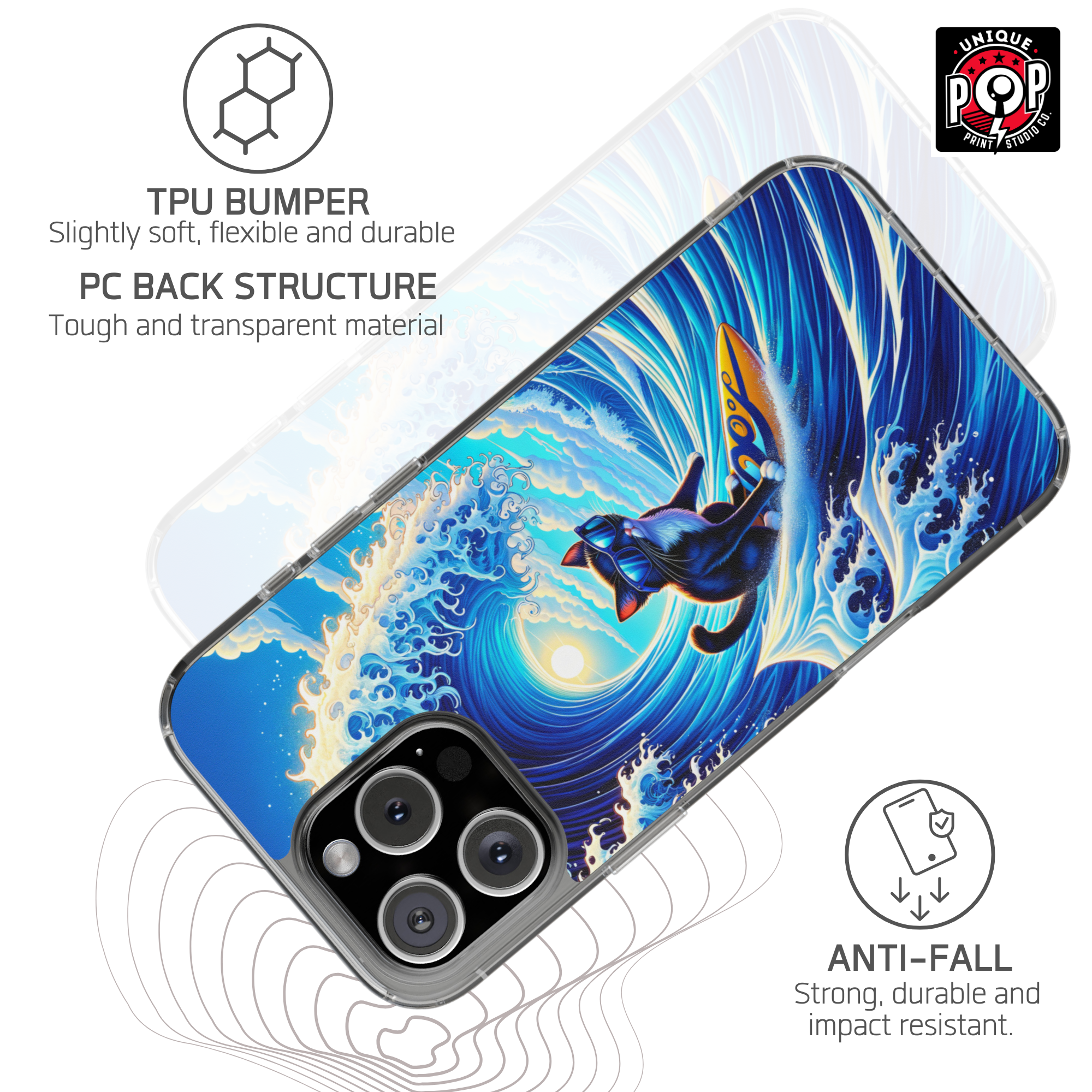 Kittyverse Adventures | "Wave" | Clear Case for iPhone®