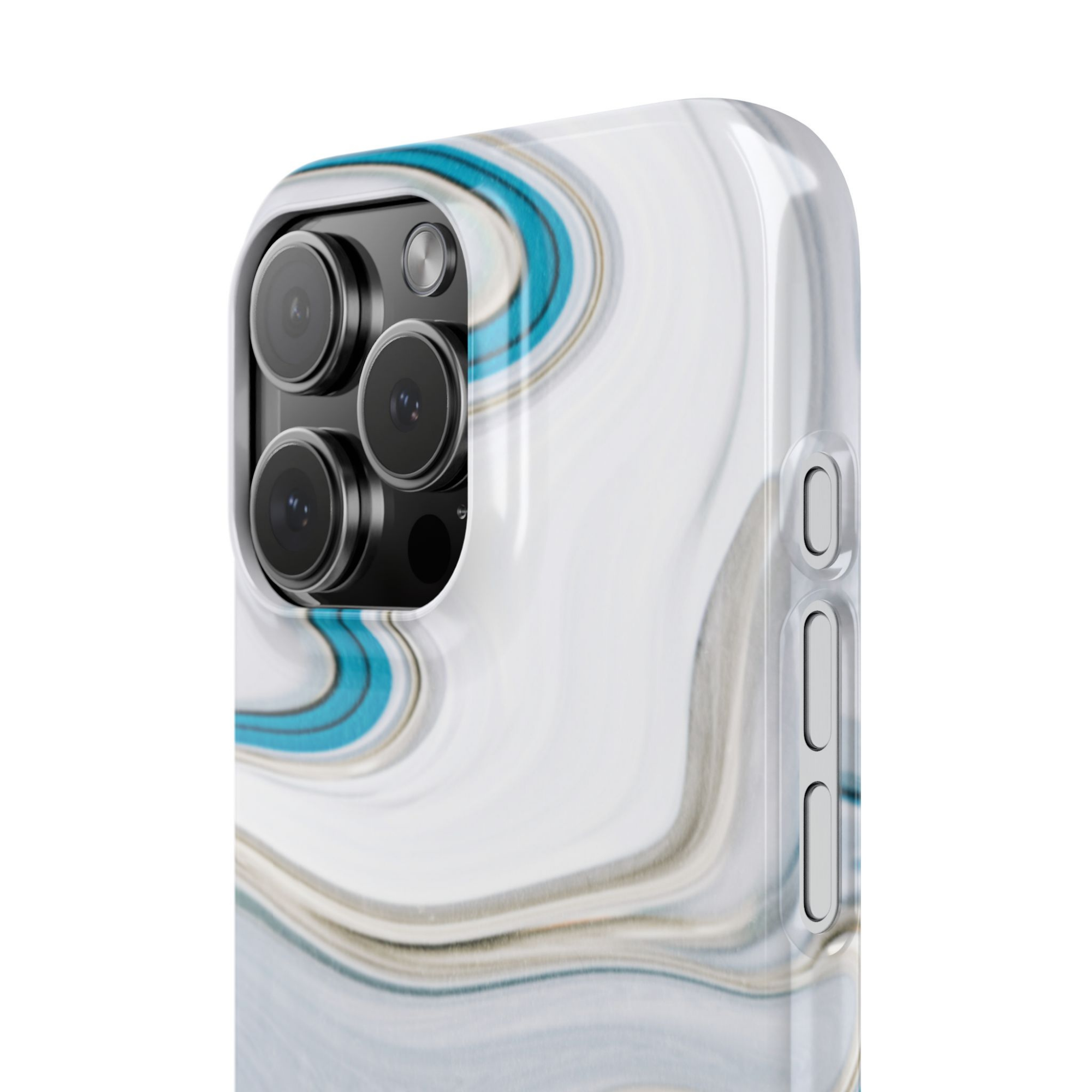 Galactic elegance | "White Turquoise" | Ultra slim case for iPhone®