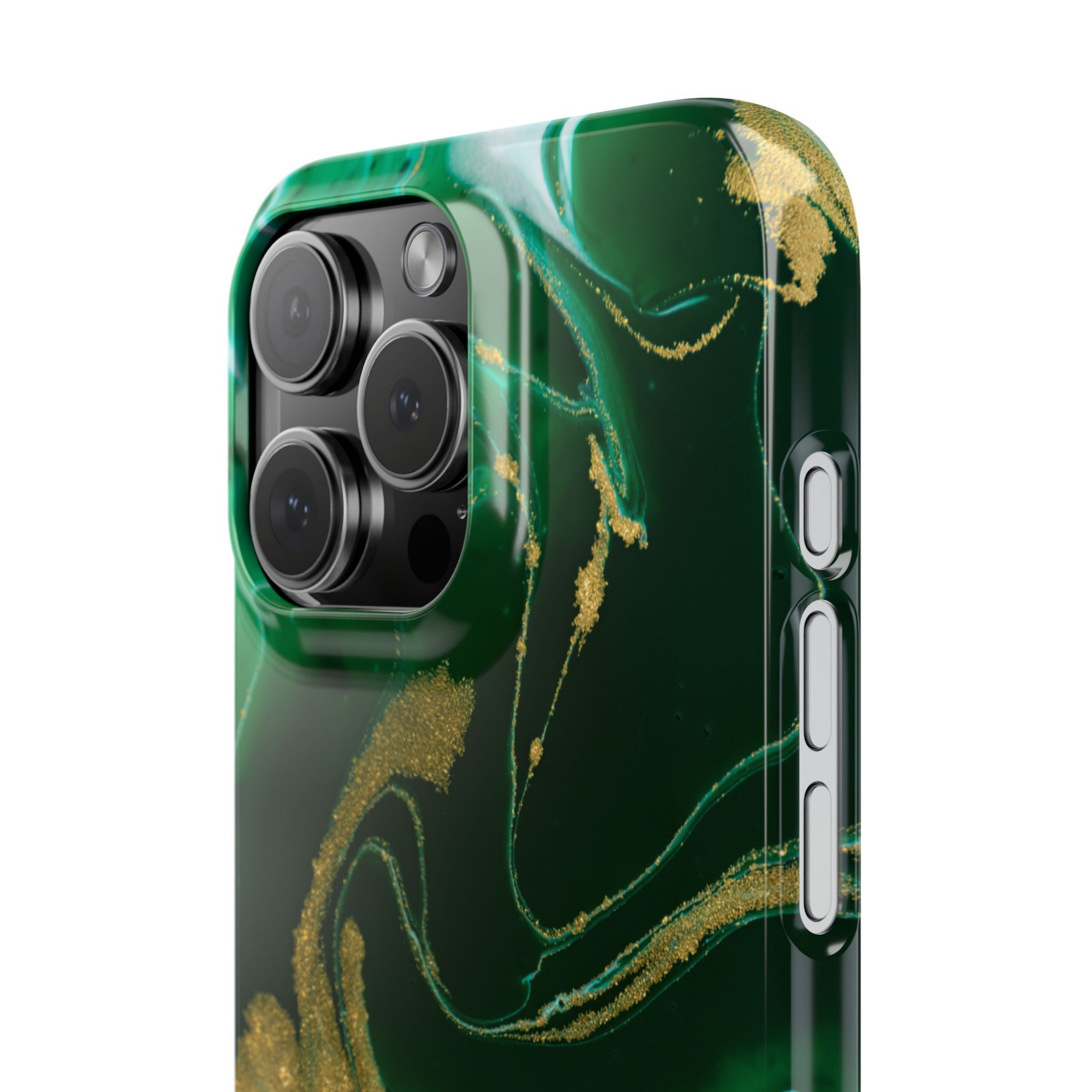 Galactic elegance | "Green Marble" | Ultra slim case for iPhone®