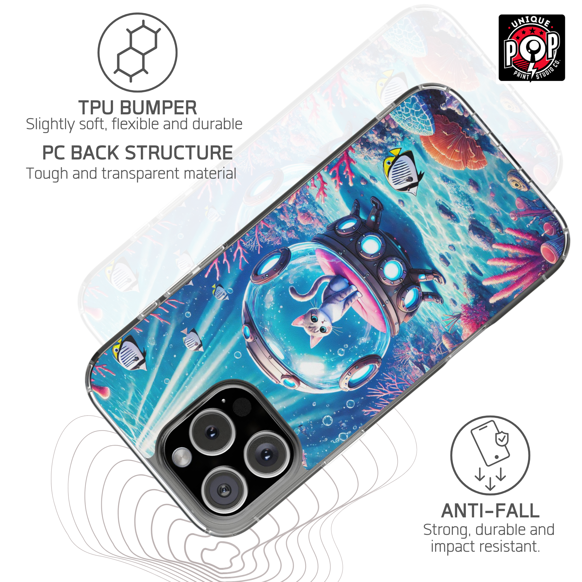 Kittyverse Adventures | "Ocean" | Clear Case for iPhone®