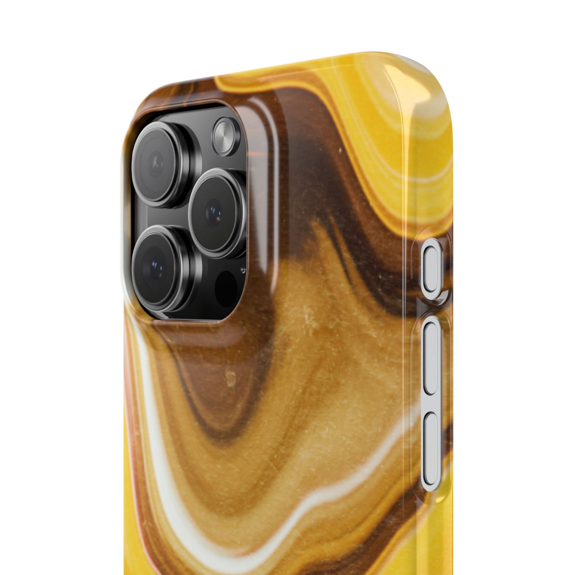 Galactic elegance | "Yellow Brown White" | Ultra slim case for iPhone®