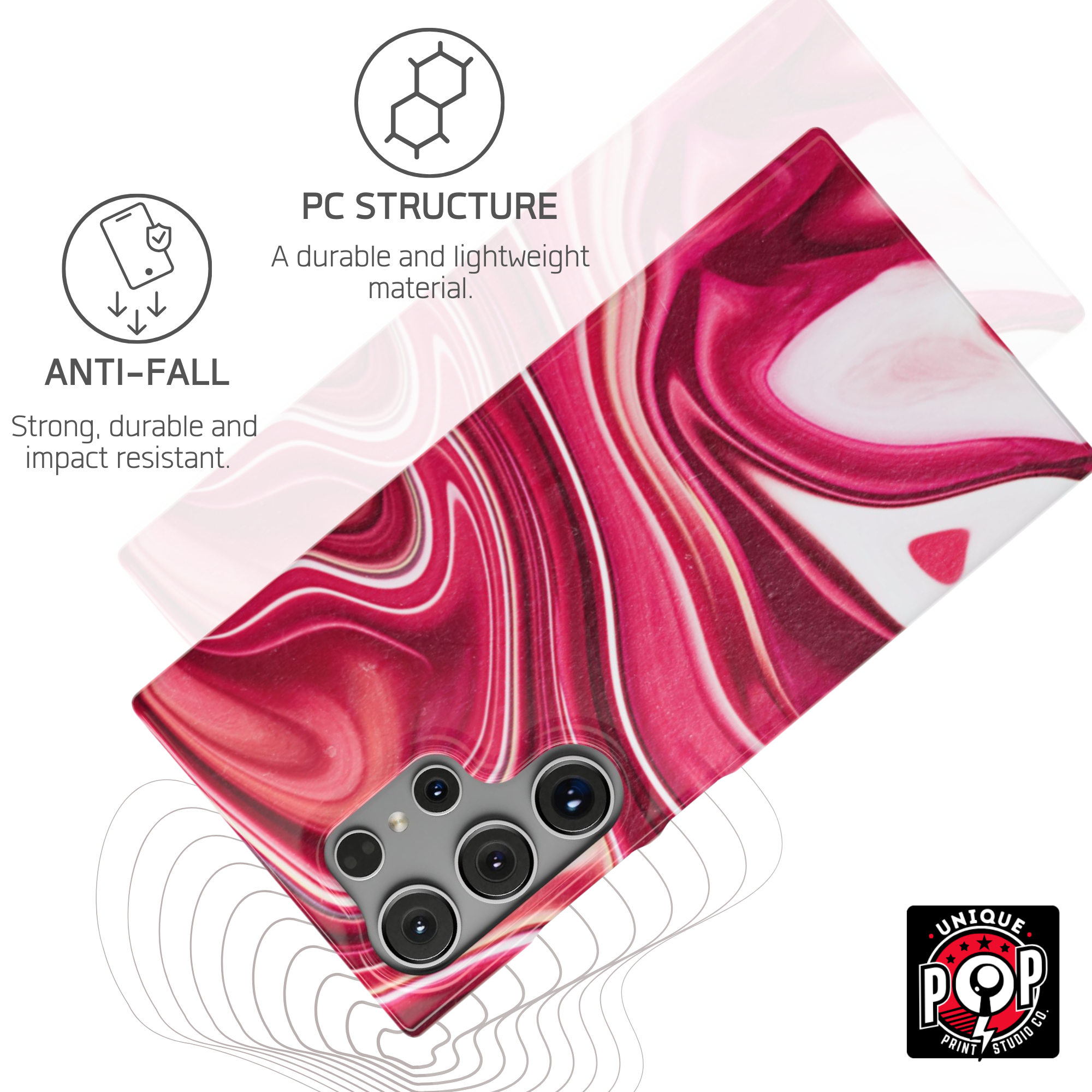 Galactic elegance | "Red Pink" | Ultra slim case for Samsung®