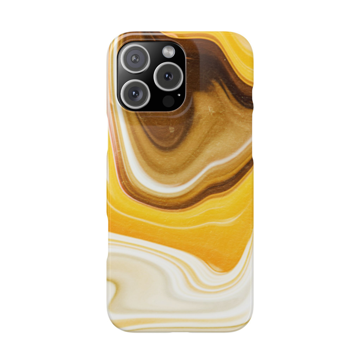 Galactic elegance | "Yellow Brown White" | Ultra slim case for iPhone®