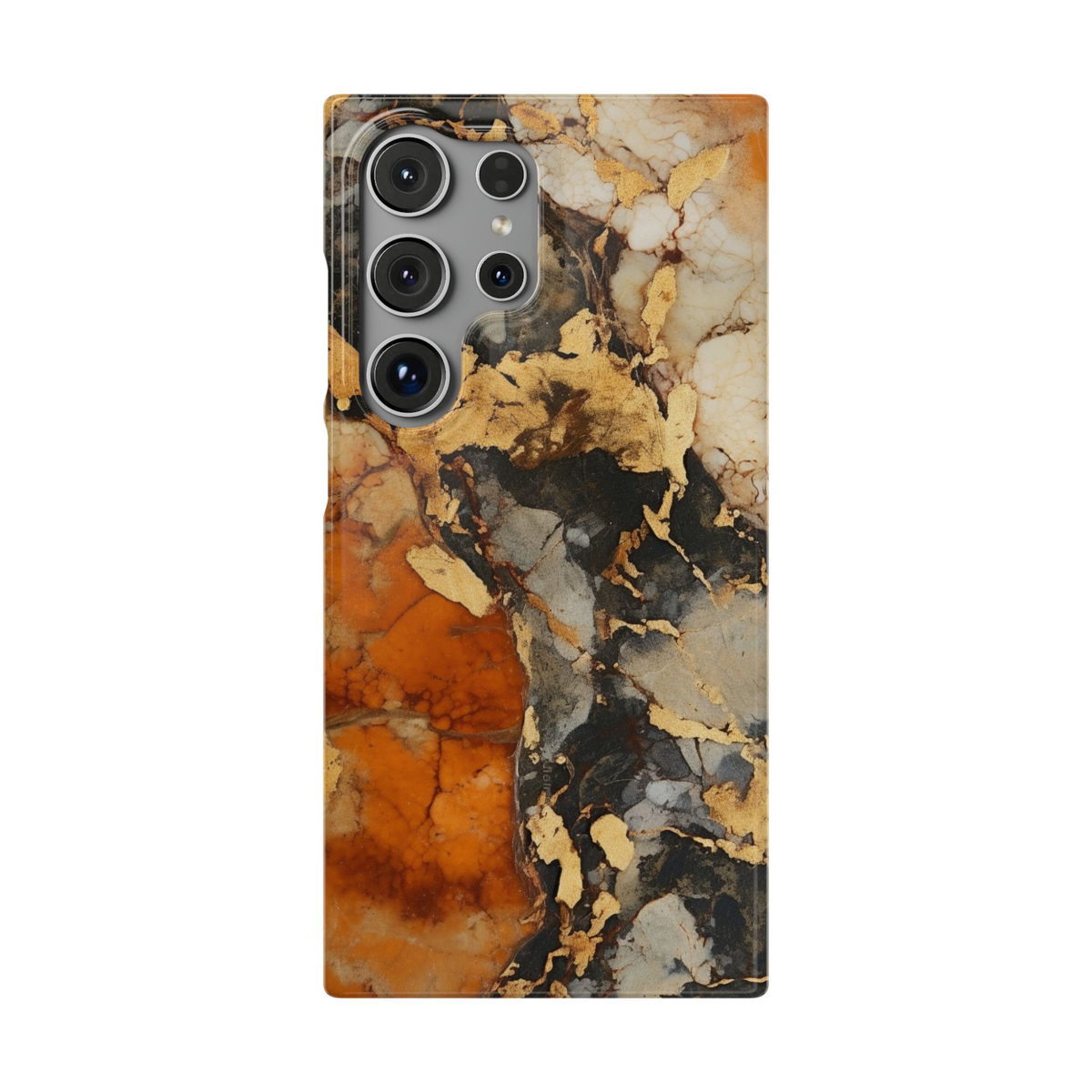 Galactic elegance | "Orange Black Gold" | Ultra slim case for Samsung®