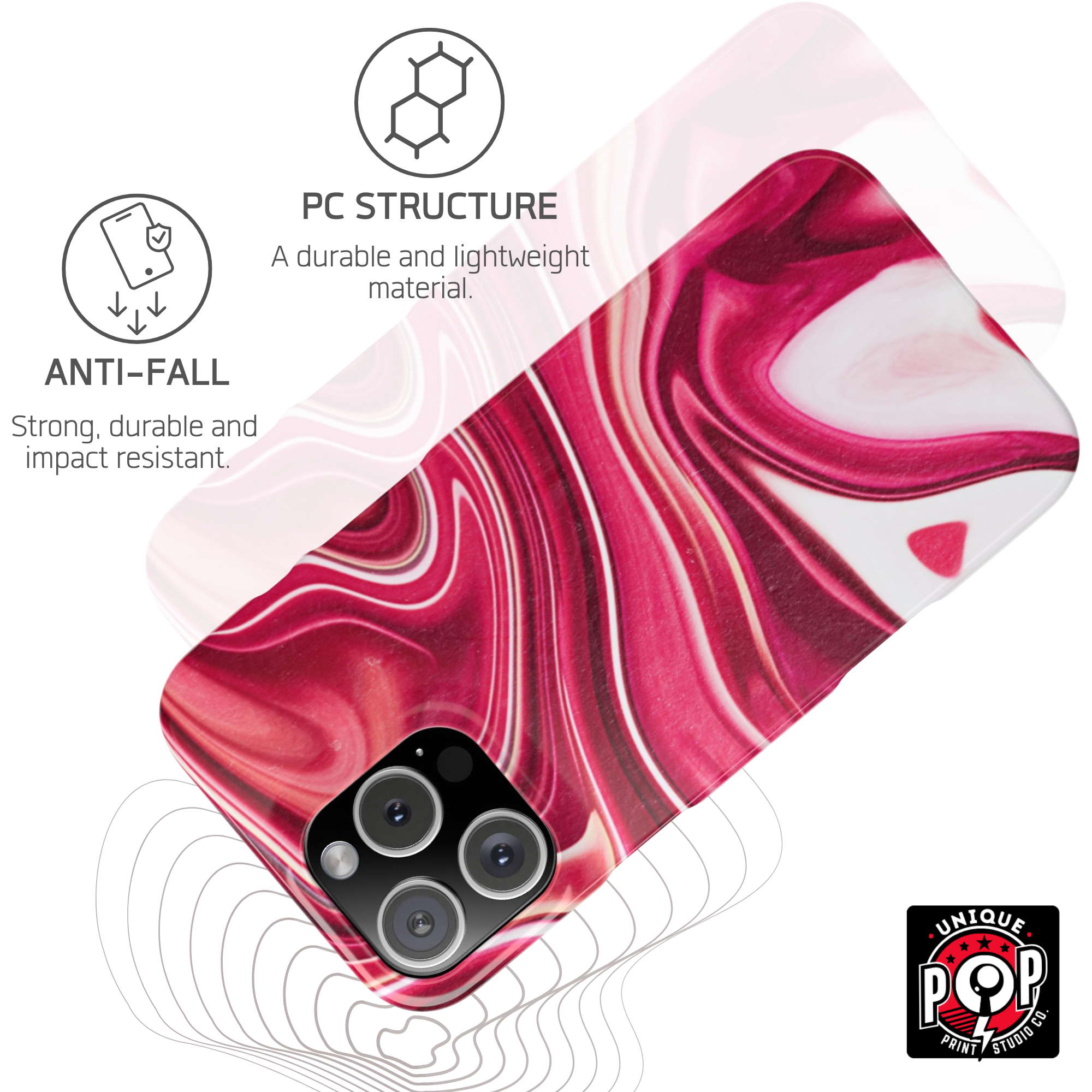 Galactic elegance | "Red Pink" | Ultra slim case for iPhone®