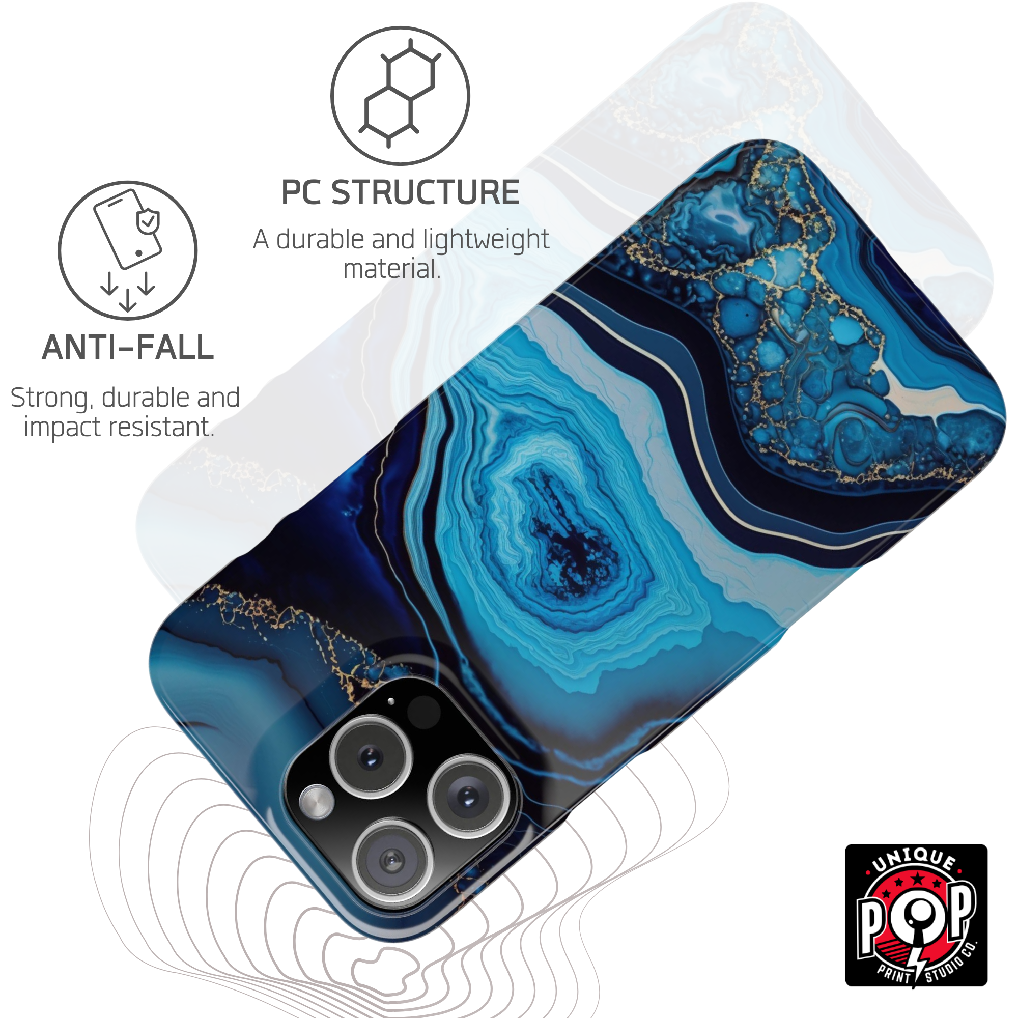 Galactic elegance | "Blue Ocean" | Ultra slim case for iPhone®