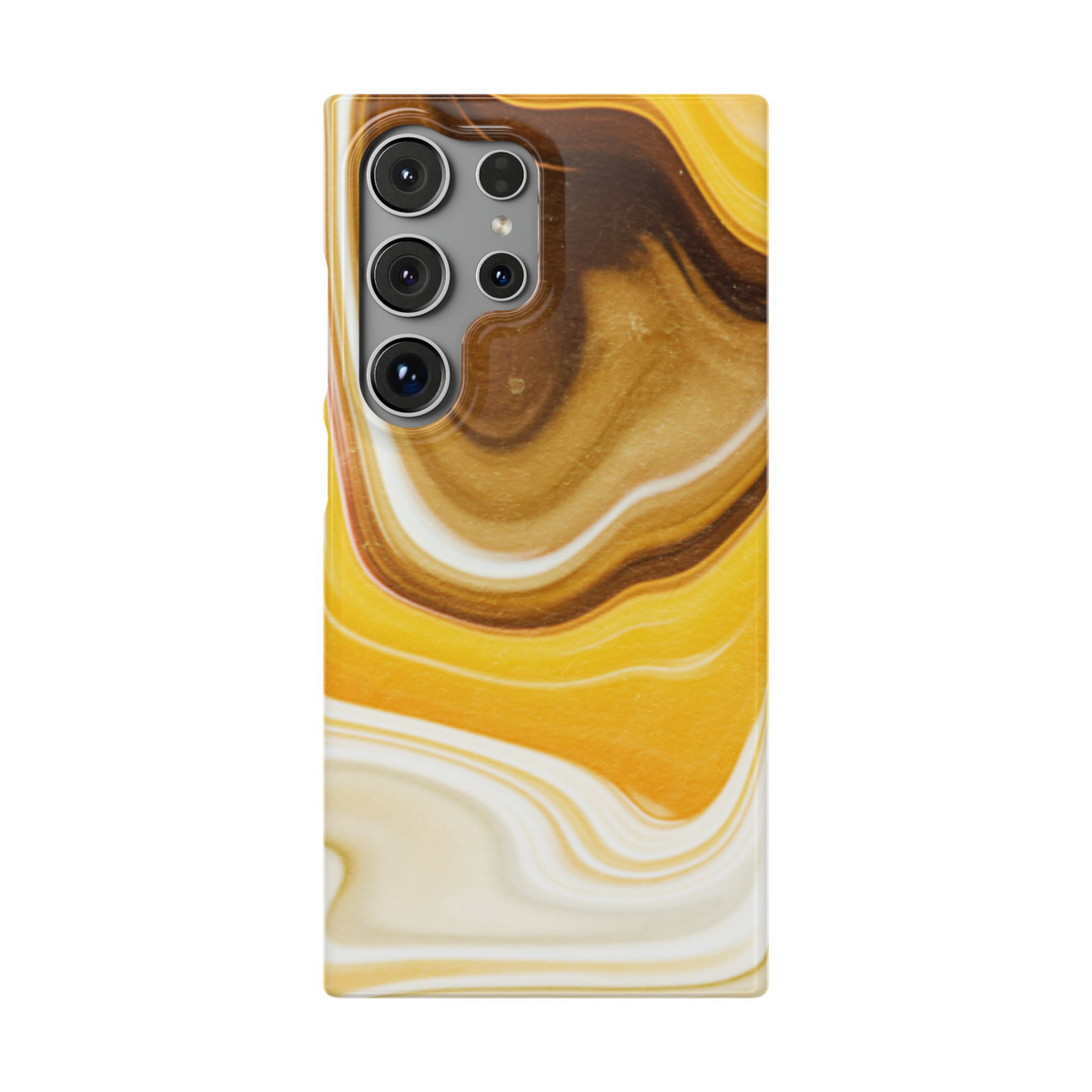 Galactic elegance | "Yellow Brown White" | Ultra slim case for Samsung®