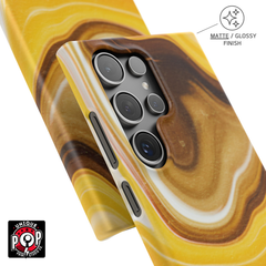 Galactic elegance | "Yellow Brown White" | Ultra slim case for Samsung®