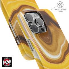 Galactic elegance | "Yellow Brown White" | Ultra slim case for iPhone®