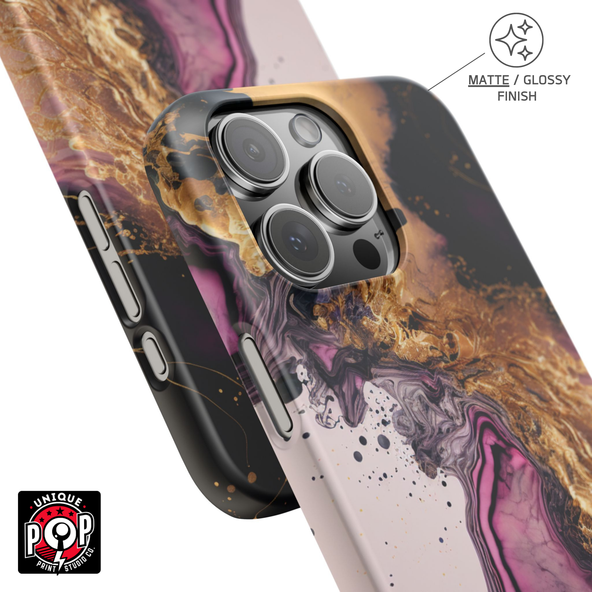 Galactic elegance | "Splash Gold" | Ultra slim case for iPhone®