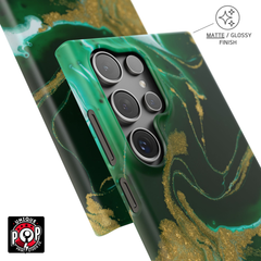 Galactic elegance | "Green Marble" | Ultra slim case for Samsung®