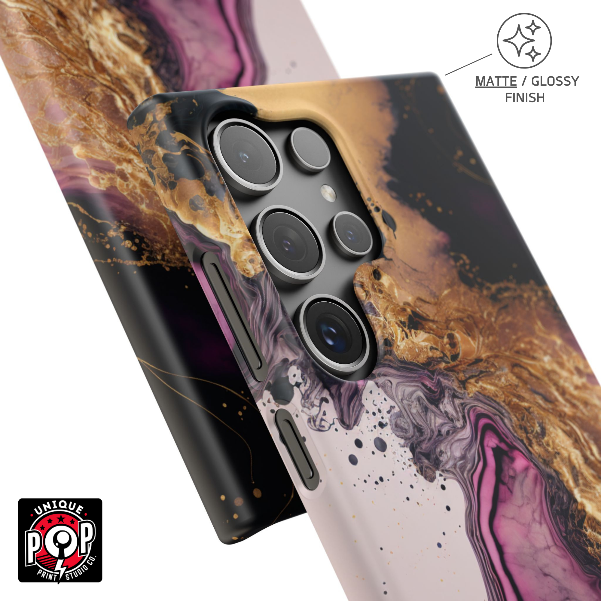 Galactic elegance | "Splash Gold" | Ultra slim case for Samsung®