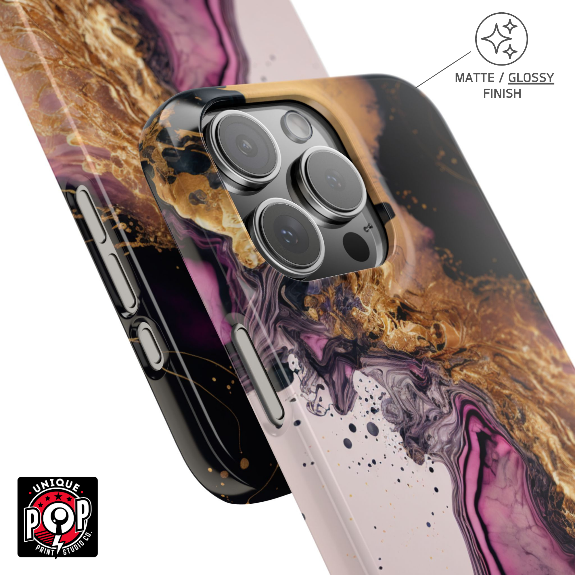 Galactic elegance | "Splash Gold" | Ultra slim case for iPhone®