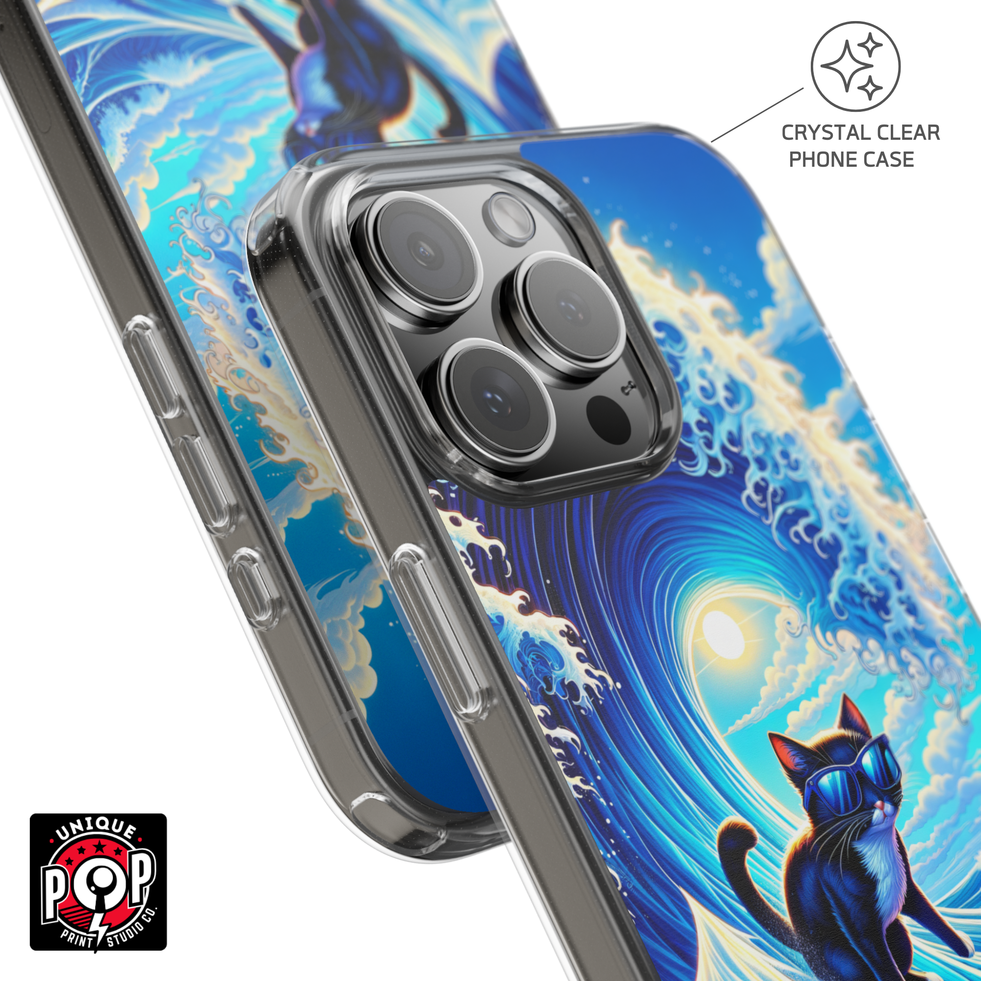 Kittyverse Adventures | "Wave" | Clear Case for iPhone®