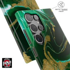 Galactic elegance | "Green Marble" | Ultra slim case for Samsung®