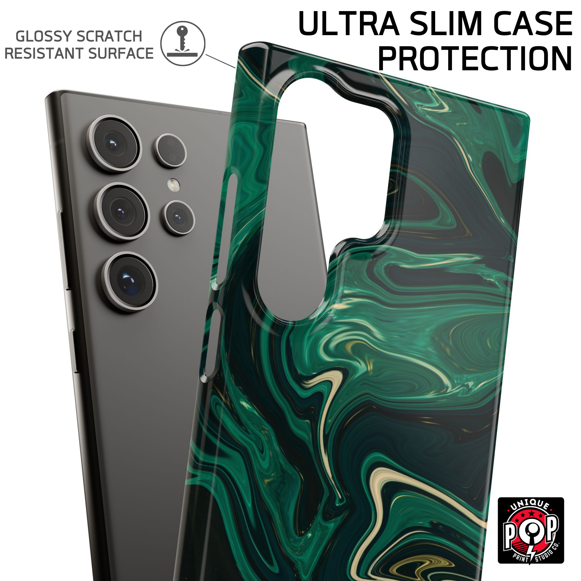 Galactic elegance | "Dark Green" | Ultra slim case for Samsung®