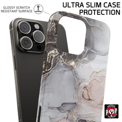 Galactic elegance | "Gray White Gold" | Ultra slim case for iPhone®