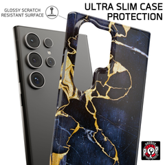 Galactic elegance | "Blue Gold" | Ultra slim case for Samsung®