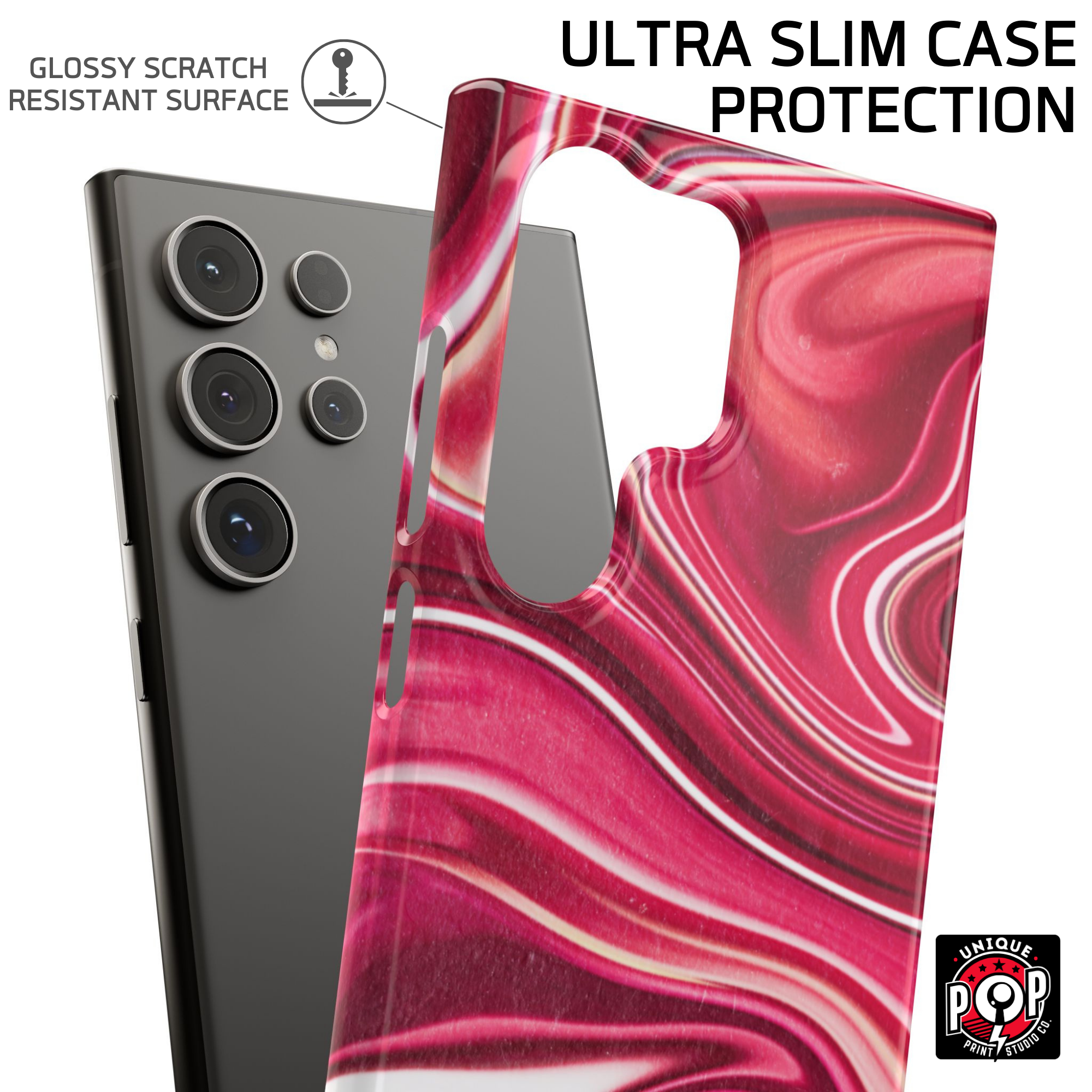 Galactic elegance | "Red Pink" | Ultra slim case for Samsung®