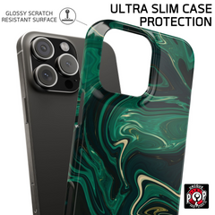 Galactic elegance | "Dark Green" | Ultra slim case for iPhone®